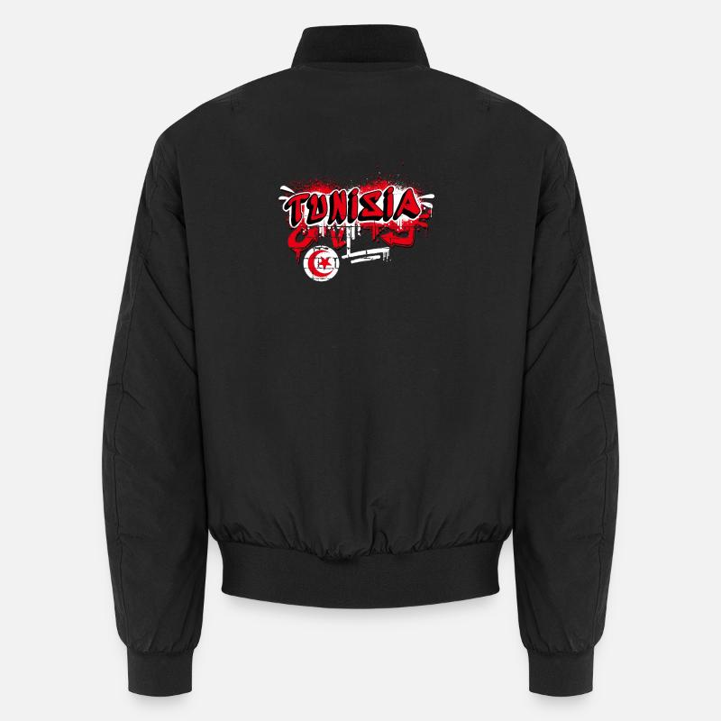 Tunisia graffiti flag design Unisex Bomber Jacket