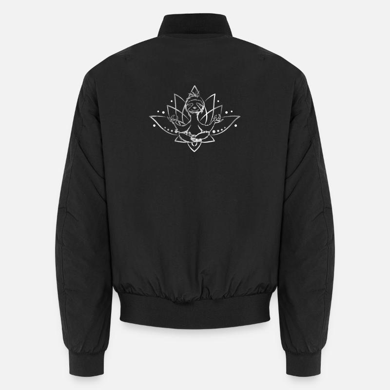 Sloth doing yoga-sloth doing yoga - Unisex Bomber Jacket - black