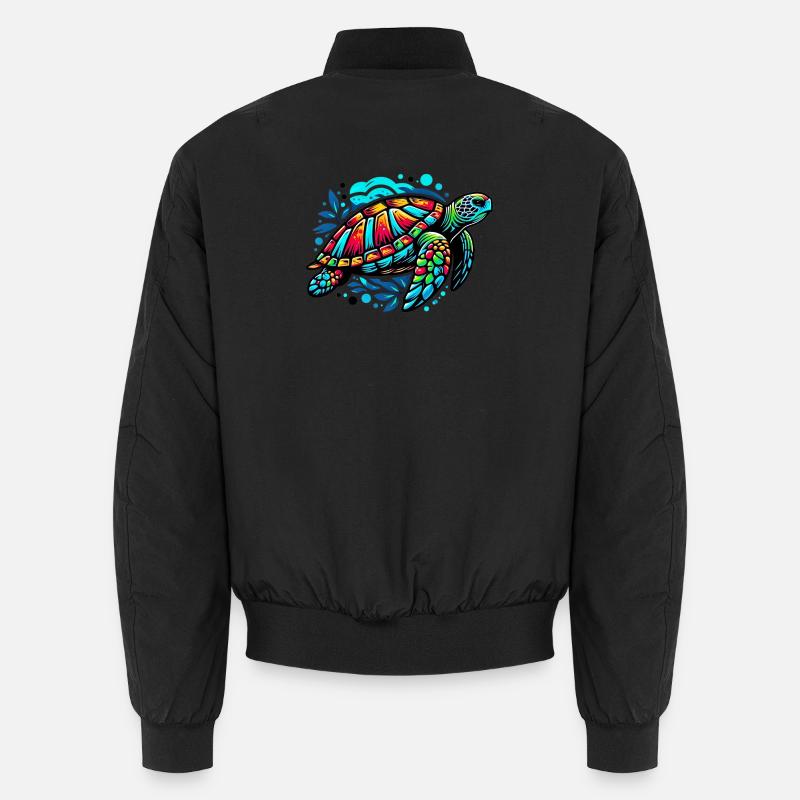 Sea turtle - Unisex Bomber Jacket - black