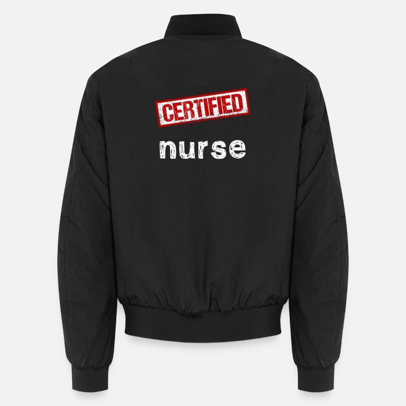 Nurse - Unisex Bomber Jacket - black