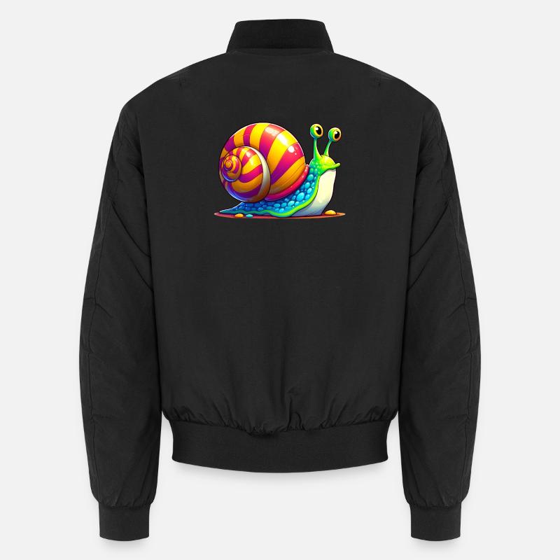 Snail - Unisex Bomber Jacket - black