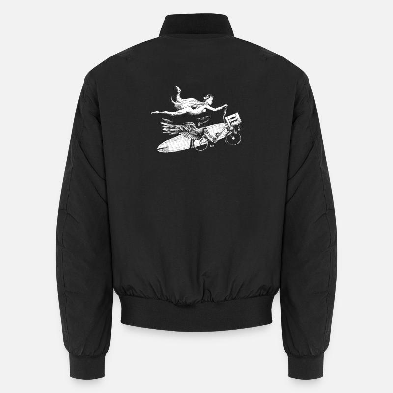Flying Bike - Blanc - Bomber unisexe - noir