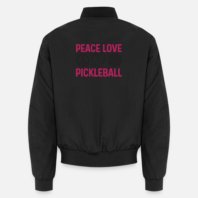 Frieden Liebe Pickleball Unisex Bomberjacke