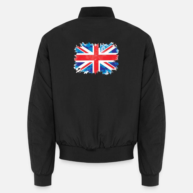 Union Jack flag design - Unisex Bomber Jacket - black