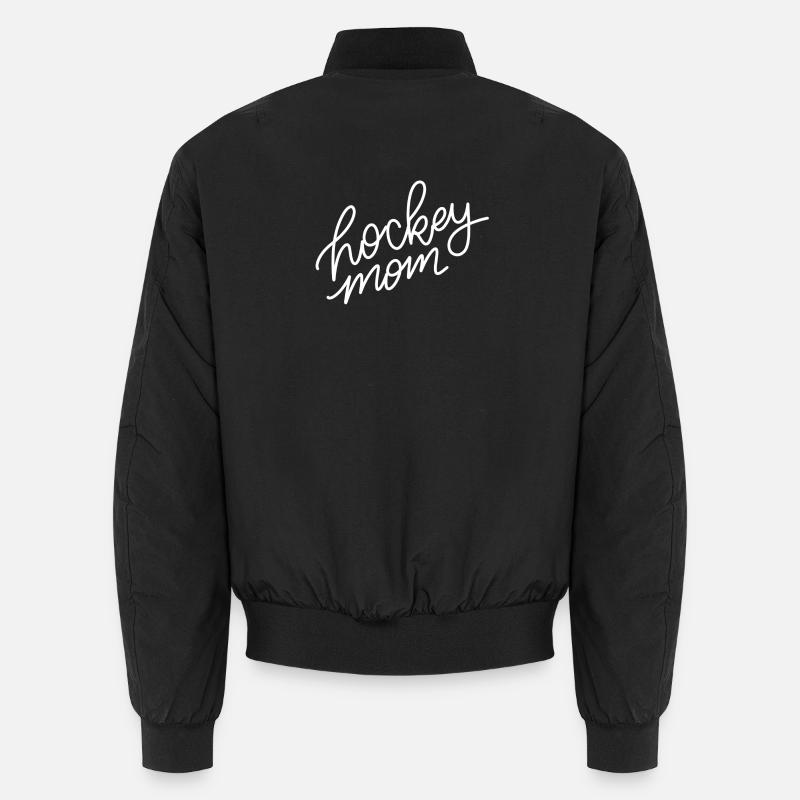 Hockey Mom Script - Unisex Bomber Jacket - black