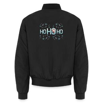 Ho Ho Ho Weihnachtsmann - Unisex Bomberjacke - Schwarz - Hinten - AI Model Male 185 light (185cm)