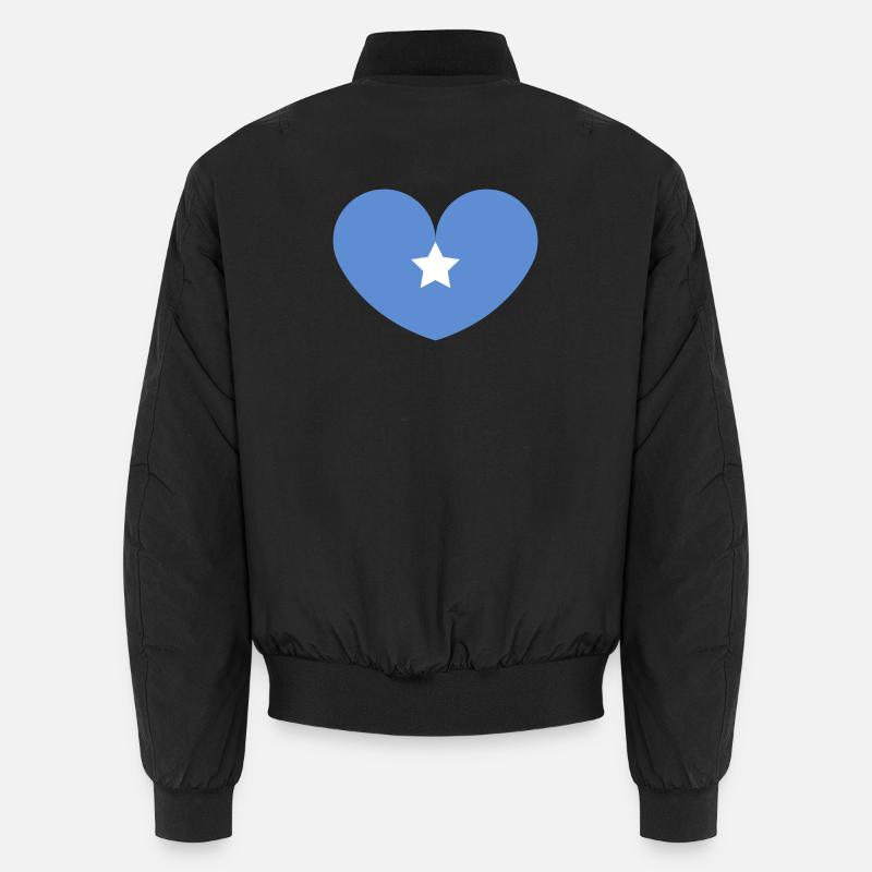 Drapeau du cœur somalien - Bomber unisexe - noir