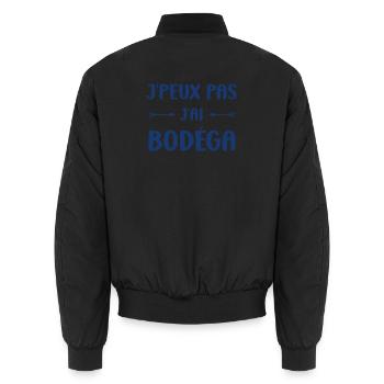 J'peux pas j'ai Bodéga - Bomber unisexe - noir - Dos - AI Model Male 185 light (185cm)