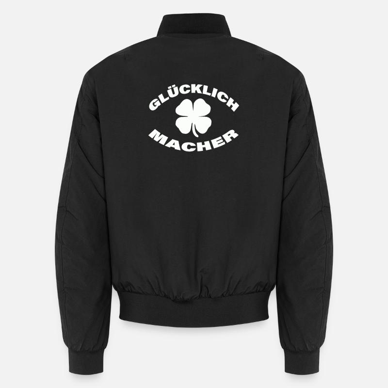 GLÜCKLICHMACHER - Unisex Bomberjacke - Schwarz