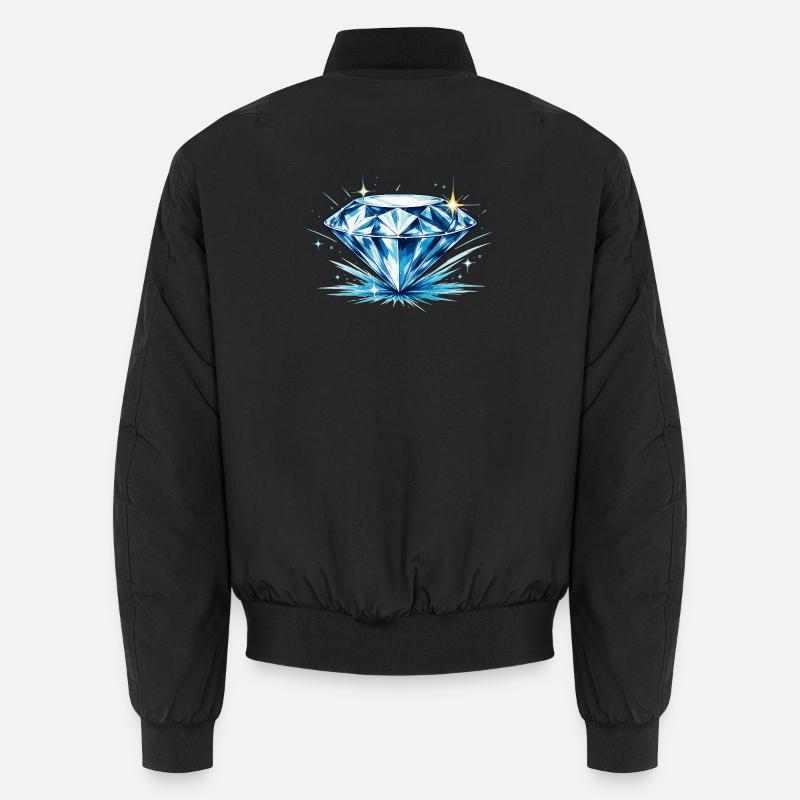 Eisblauer Diamant Unisex Bomberjacke