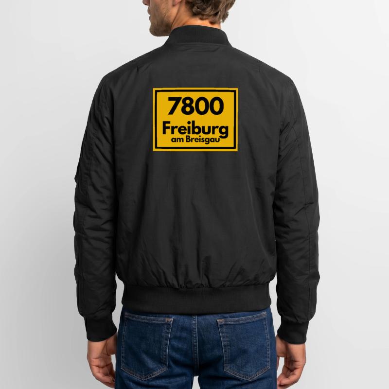 OLD POSTCODE POSTCODE RETRO 7800 FREIBURG BREISGAU Unisex Bomber Jacket