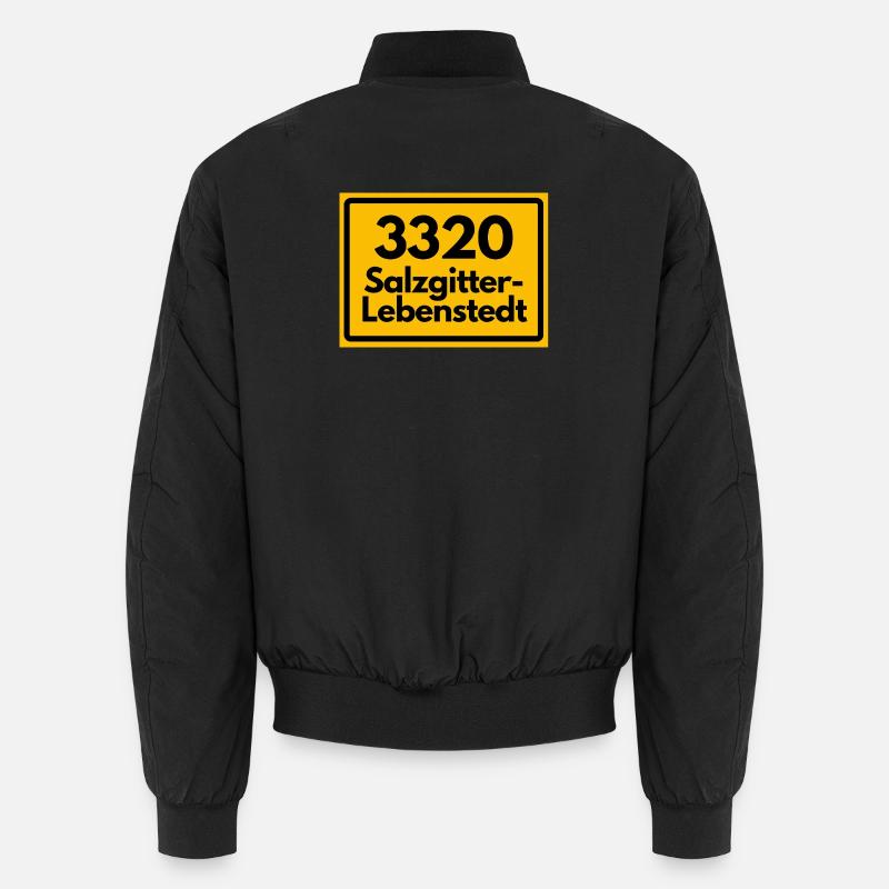 OLD POSTCODE POSTCODE RETRO 3320 SALZGITTER - Unisex Bomber Jacket - black