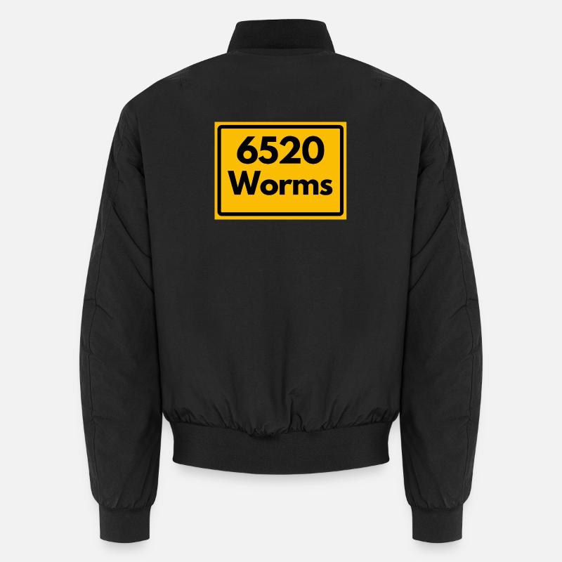 ALTE POSTLEITZAHL PLZ RETRO 6520 WORMS Unisex Bomberjacke