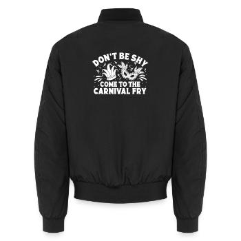Circus Graphic Come To The Carnival Fry Circus - Unisex Bomberjacke - Schwarz - Hinten - AI Model Male 185 light (185cm)
