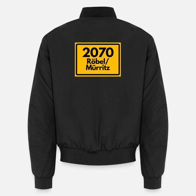 ALTE POSTLEITZAHL PLZ RETRO 2070 RÖBEL MÜRITZ Unisex Bomberjacke
