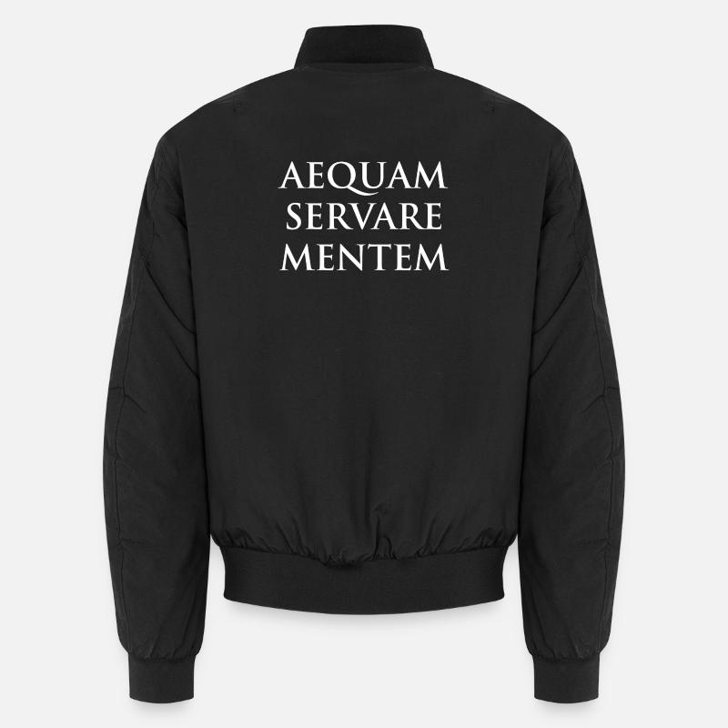 Aequam servare mentem Latin Devise T-shirt - Bomber unisexe - noir