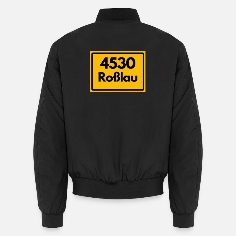 OLD POSTCODE POSTCODE 4530 ROSSLAU HEIMATSTOLZ Unisex Bomber Jacket
