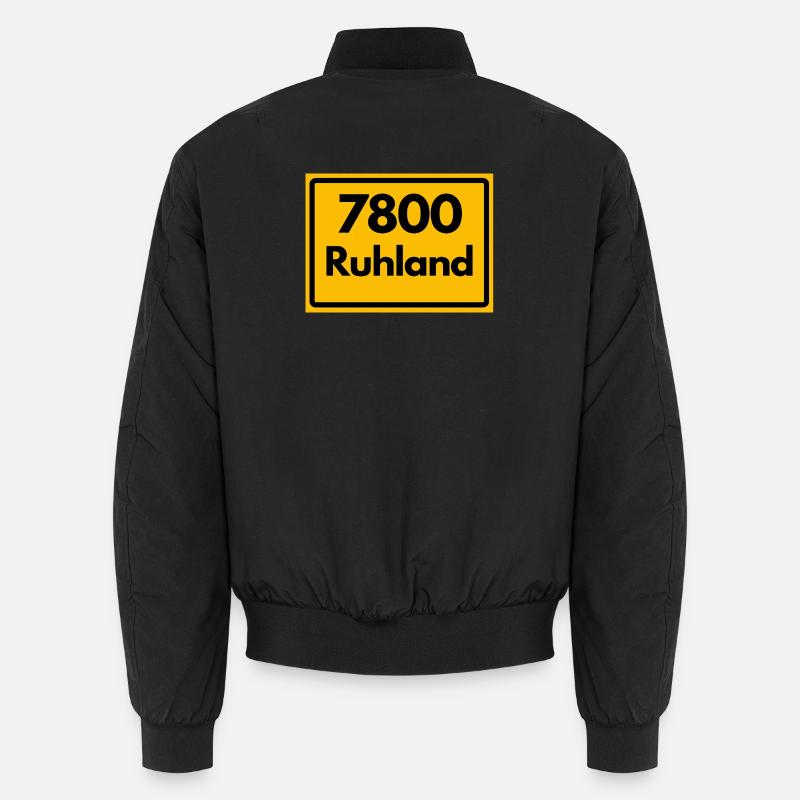 OLD POSTCODE POSTCODE, BRANDENBURG 7800 RUHLAND - Unisex Bomber Jacket - black