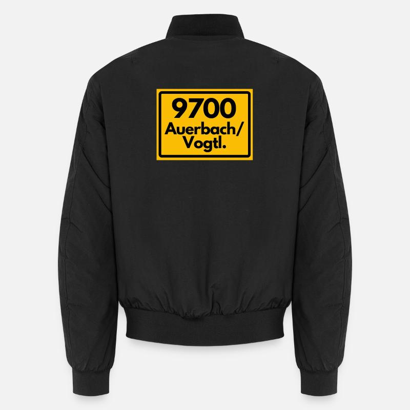 OLD POSTCODE 9700 AUERBACH/VOGTL. SAXONY Unisex Bomber Jacket