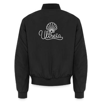 Ultreïa Coquille Saint-Jacques, Chemin Compostelle - Bomber unisexe - noir - Dos - AI Model Male 185 light (185cm)