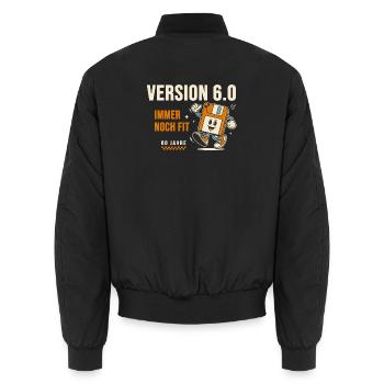 60. Geburtstag Informatiker Version 6.0 - Unisex Bomberjacke - Schwarz - Hinten - AI Model Male 185 light (185cm)