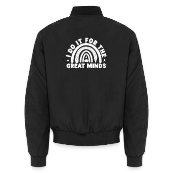 Preschool Teacher Great Minds Daycare Teacher - Unisex Bomberjacke - Schwarz - Hinten - AI Model Male 185 light (185cm)