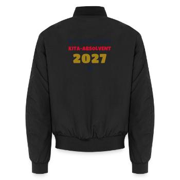 Kita Absolvent 2027 mit Auszeichnung Abschied - Unisex Bomberjacke - Schwarz - Hinten - AI Model Male 185 light (185cm)