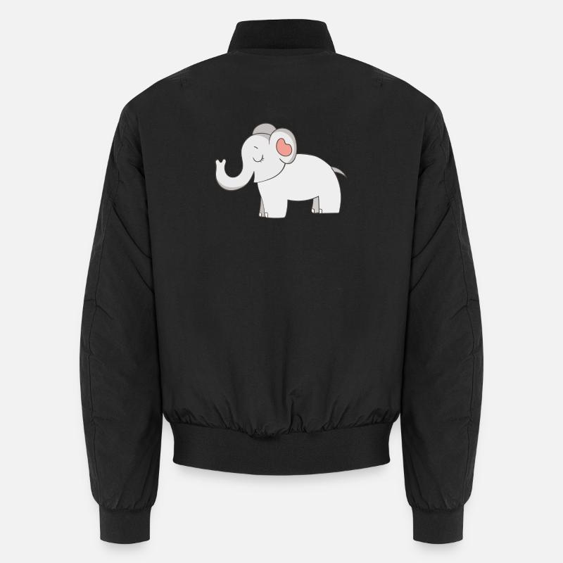 éléphant - Bomber unisexe - noir