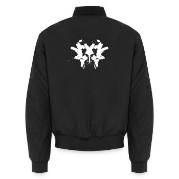 Rorschach - Unisex Bomber Jacket - black - Back - AI Model Male 185 light (185cm)