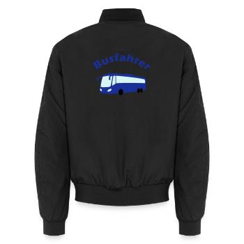 Busfahrer Design - Unisex Bomberjacke - Schwarz - Hinten - AI Model Male 185 light (185cm)