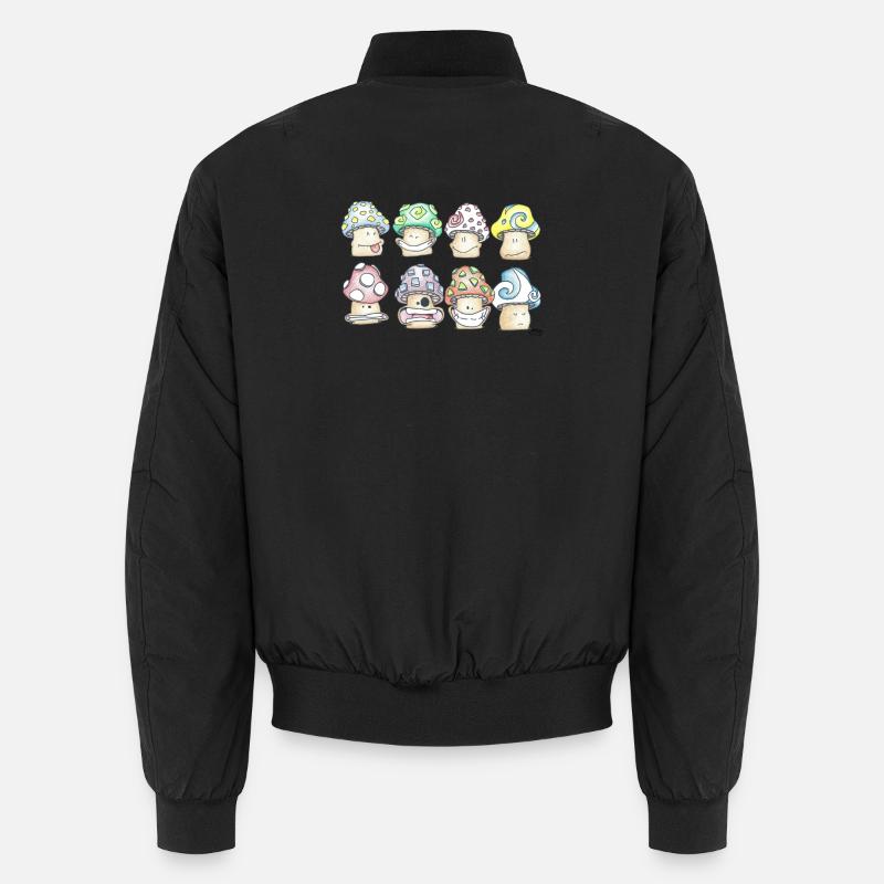 Mischievous Pastel Mushrooms Unisex Bomber Jacket