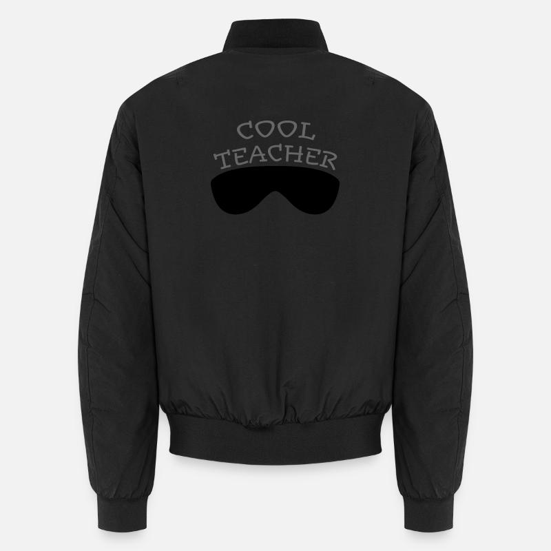 Cool teacher glasses tshirt design - Unisex Bomber Jacket - black