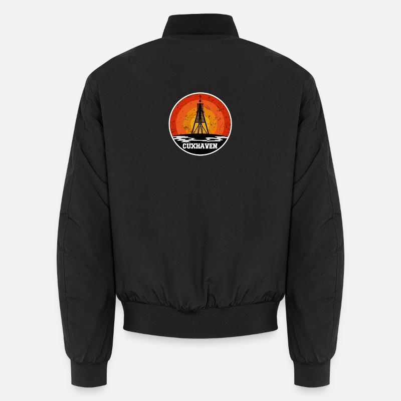 Cuxhaven Skyline - Unisex Bomber Jacket - black