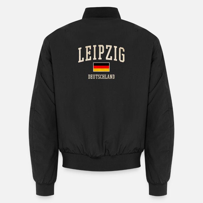 Leipzig Germany Flag Look Unisex Bomber Jacket