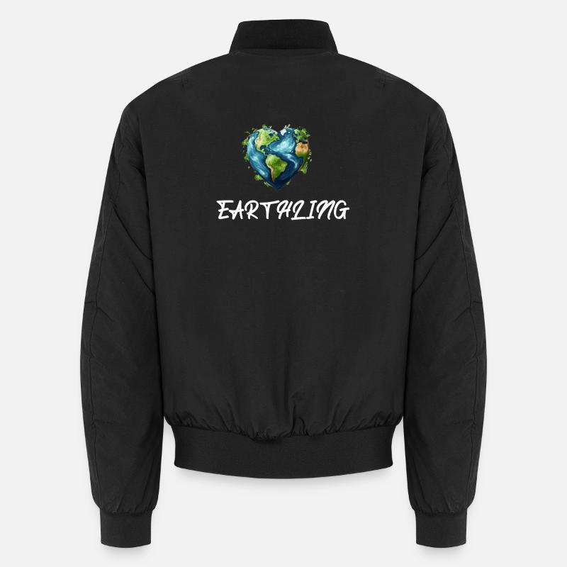 Earthling Weltbürger - Unisex Bomberjacke - Schwarz