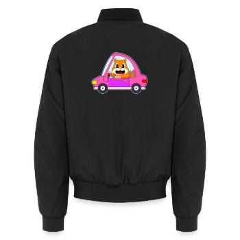 Voiture hamster - Bomber unisexe - noir - Dos - AI Model Male 185 light (185cm)