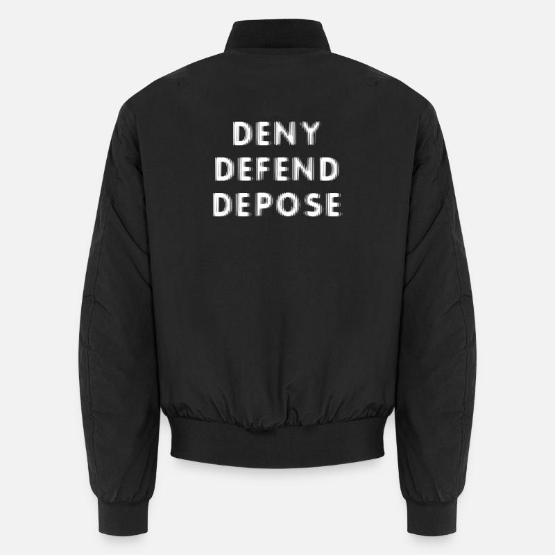 Deny Defend Depose - Unisex Bomber Jacket - black