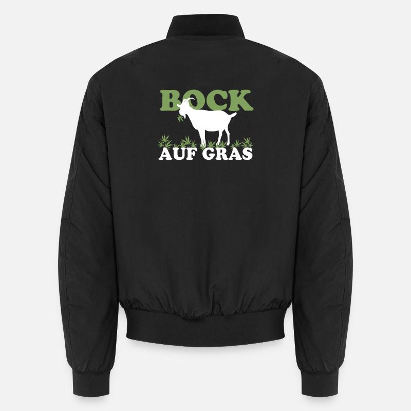 Bock auf Gras - Unisex Bomberjacke - Schwarz