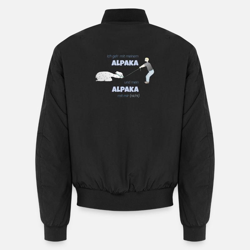Alpakawanderung - Unisex Bomberjacke - Schwarz