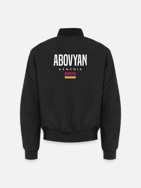 Abovyan, Armenia - Unisex Bomber Jacket - black