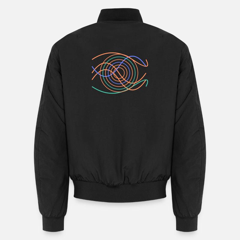 Conception abstraite des vagues - Bomber unisexe - noir