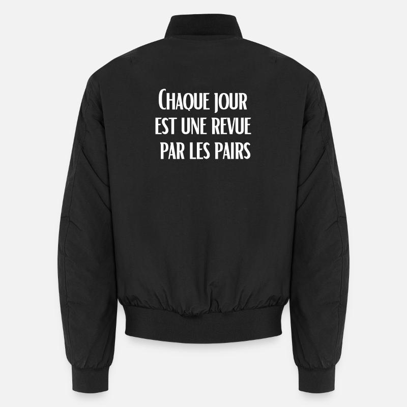 Every day is a peer review - Unisex Bomber Jacket - black
