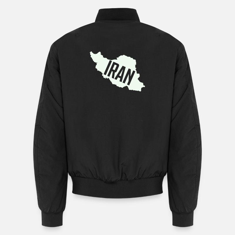 Carte de l’Iran Typographie audacieuse Bomber unisexe