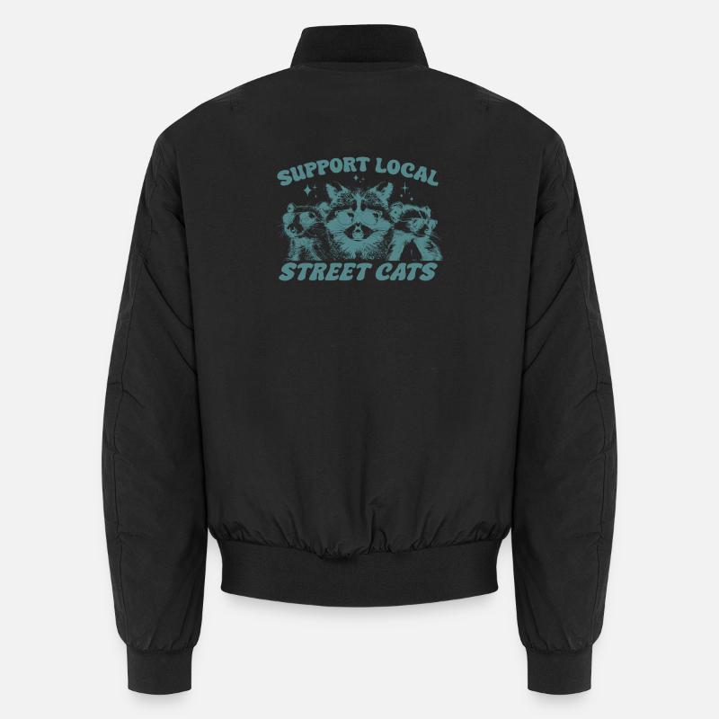 Support Local Street Cats - Unisex Bomberjacke - Schwarz
