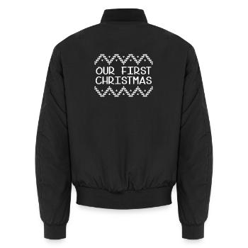 Unser erstes Weihnachten - Unisex Bomberjacke - Schwarz - Hinten - AI Model Male 185 light (185cm)