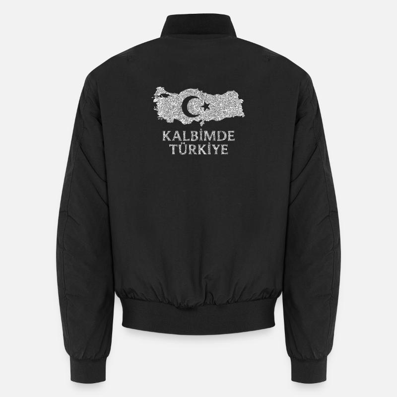 Kalbimde Drapeau de la Turquie Bomber unisexe