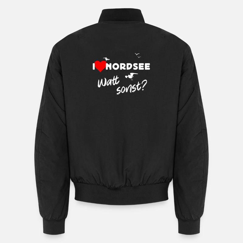Nordsee Liebe Watt Design Unisex Bomberjacke