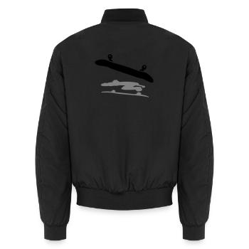 Skateboard - Bomber unisexe - noir - Dos - AI Model Male 185 light (185cm)
