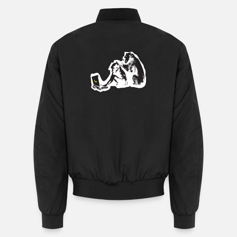Street Art Tech Monkey - Unisex Bomber Jacket - black
