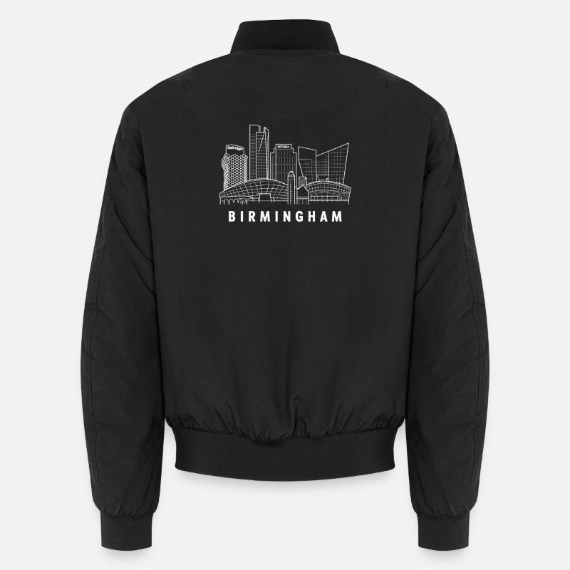 Birmingham Skyline Line Art city Unisex Bomber Jacket